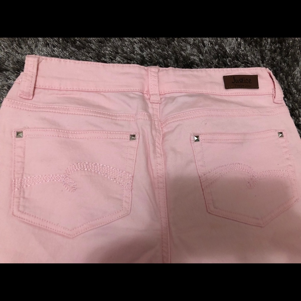 Justice premium pink jeans!